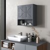NicBex Bathroom Wall Mount Storage Cabinet Medicine Cabinet with 2 Doors & 3 Tier Storage Shelves - 2 of 4