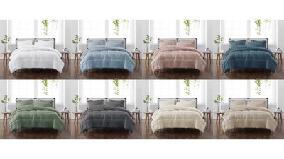 King Gray Reversible Down Alternative Microfiber Comforter Set