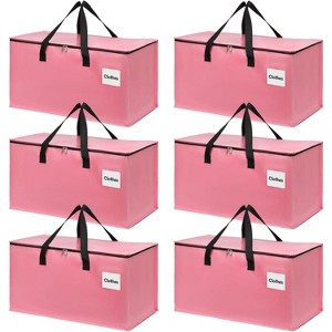 Extra Large Moving Bags with Zipper - Heavy Duty Tote for Packing Clothes, Durable Storage Bin Organizer, Multipack Set - 1 of 4