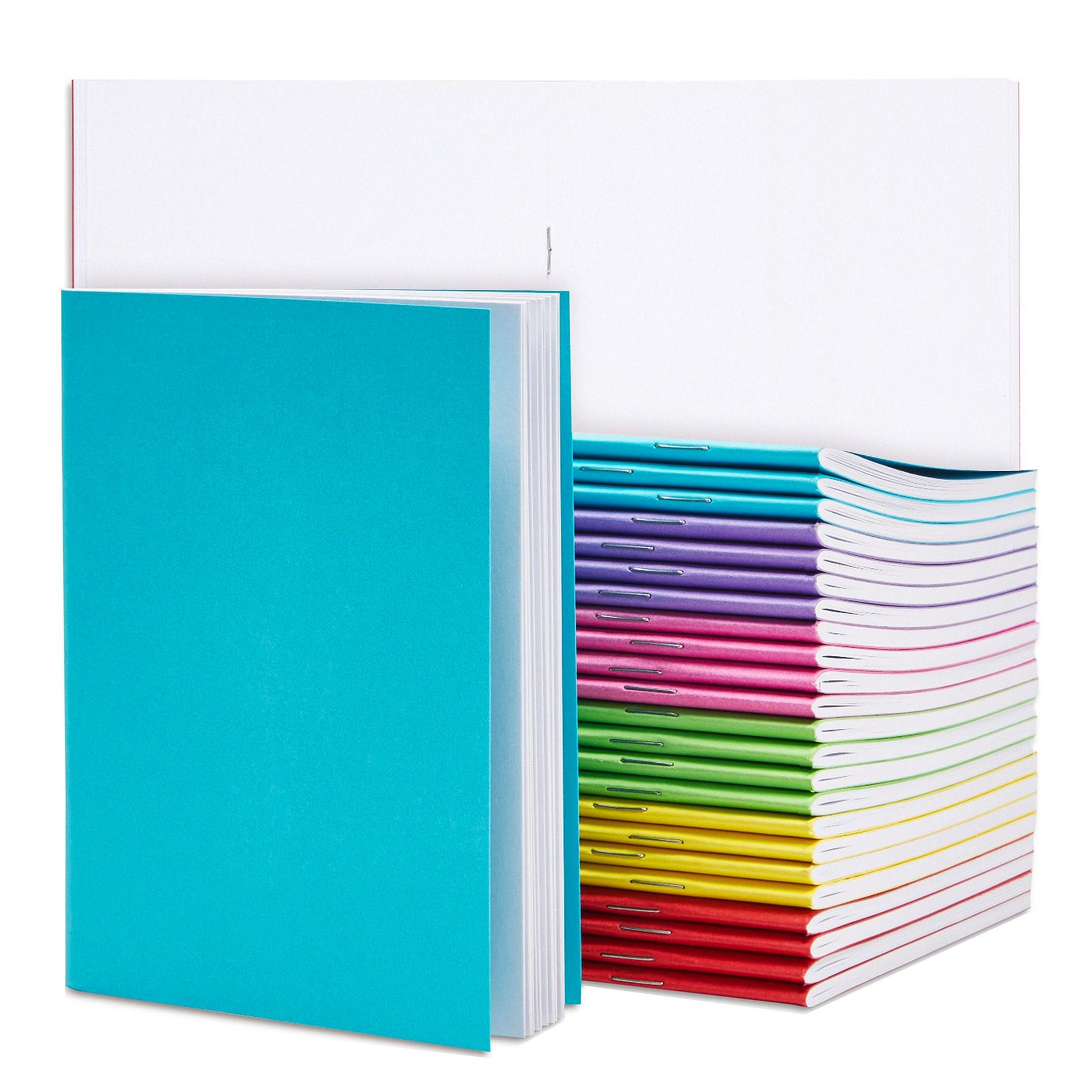 Paper Junkie 24 Pack Blank Books for Kids to Write Stories, Bulk Small Notebooks Journals for Students, Drawing, Sketching, 4.3x5.5"