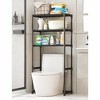 3-Tier Over The Toilet Organizer - Freestanding Metal Storage Shelf for Small Bathrooms - 2 of 4