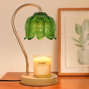 FAAYFIAN Adjustable Candle Warmer Lamp with Timer,Wood Base Metal Shade,Birthday Gifts for Women Mom - 1 of 4