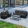 UPTIOT 4-Piece Outdoor Patio Conversation Set - 2 of 4