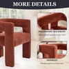 MOONMISS Modern Barrel Dining Chair, Chenille Upholstered Accent Side Chair with Arms Comfy Makeup Vanity Chair, Dining Living Room - 2 of 4