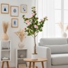 EcoSummer 2pcs 4FT Artificial Camellia Tree with Pink Flowers, Faux Plant in Pot for Home Office Floor Decor - 4 of 4