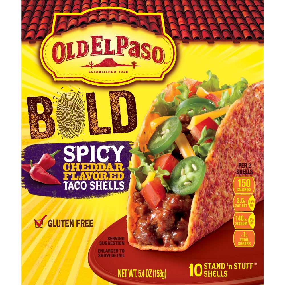 UPC 046000467139 Old El Paso Bold Spicy Cheddar Flavored Taco Shells