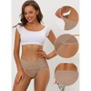 Allegra K Women's Hi-Cut Ribbed High Waist Tummy Control Available in Plus Size Briefs 2 Packs - 3 of 4