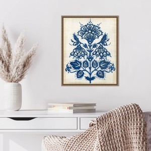 Amanti Art 16"x20" Eastern Indigo I by Megan Meagher Framed Canvas Wall Art Print - 1 of 4