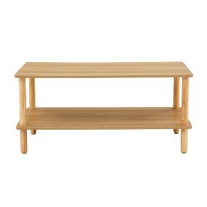 LIVAREEmlen Modern 2-Tier Coffee Table for Living Room Furniture,Rectangular Center Table with Open Storage Shelf,Stable and Durable,Easy Assembly - 1 of 4