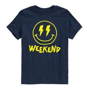 Boys' - Instant Message - Weekend Smile Face Short Sleeve Graphic T-Shirt - 1 of 4