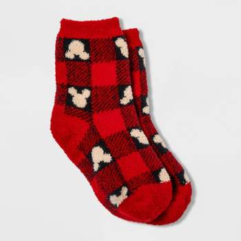 Kids' Disney 100 Mickey Mouse Matching Family Cozy Socks - Red