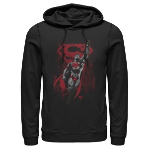 Men's Superman Grunge Hero Flight Pull Over Hoodie - 1 of 3