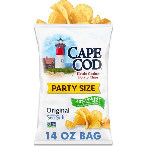 Cape Cod Potato Chips Less Fat Original Kettle Chips Party Size- 4oz :  Target