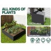 Syemin Planters Metal Rectangular Raised Garden Bed Anti-Rust Coating for Flowers Vegetables Herbs Outdoor Use, Black, 47.24"*47.24"*11.81" - 4 of 4