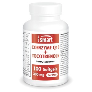 SuperSmart Coenzyme Q10 + Tocotrienols 300mg per Day - Patented CoQ10 Supplement with Tocotrienols | Non-GMO & Gluten Free - 100 Softgels - 1 of 1