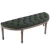 Modway Esteem Vintage French Upholstered Fabric Semi-Circle Bench - 3 of 4