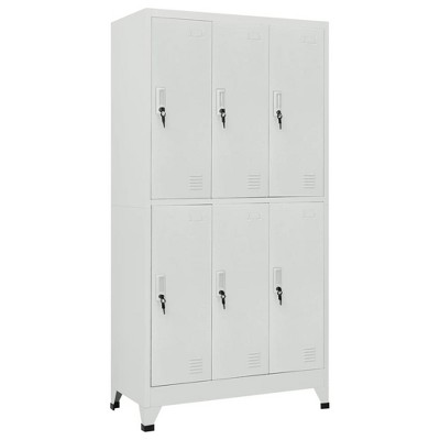 Locker Cabinet Grey High-quality steel Large Locker Cabinet vidaXL