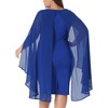 Agnes Orinda Women's Plus Size V Neck Ruched Wedding Wear to Work Bodycon Dresses - 4 of 4