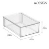 mDesign Plastic Stackable Kitchen Storage Organizer with Drawer - 4 Pack, Clear, USA Made - 4 of 4