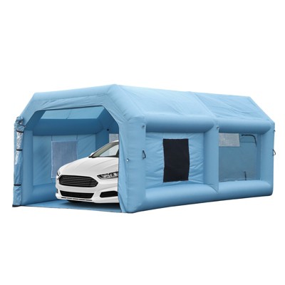Inflatable Paint Booth Tent with 3-Layer Filter, Portable DIY Spray Booth for Cars, Motorcycles, Garage, Furniture & Parts Painting