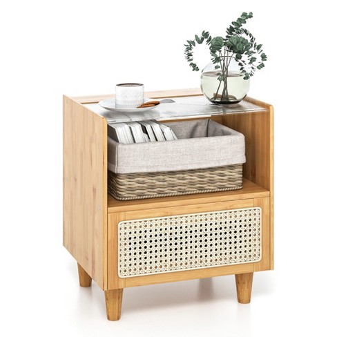 Rattan best sale nightstand target