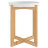 vidaXL Coffee Table White 16.1 in.x16.1 in.x19.1 in. Engineered Wood&Solid Wood Pine - 2 of 4