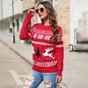 Pullover Christmas Sweaters for Women Long Sleeve Crew Neck Sweater with Snowflakes Pattern Sweater Jacquard Knit Sweater - 3 of 4