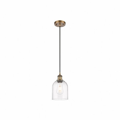Bella - 1 Light Cord Hung Mini Pendant In Industrial Style-9.5 Inches Tall and 5.5 Inches Wide