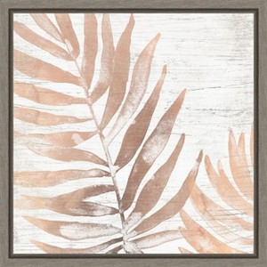 Amanti Art Neutral Palm Fossil II by June Erica Vess Canvas Wall Art Print Framed 16 x 16-in. - 1 of 4