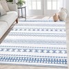 Moroccan Area Rug Washable Rug Soft Non Slip Low Pile Printed Geometric Trellis Rugs for Bedroom Living Room - 2 of 4