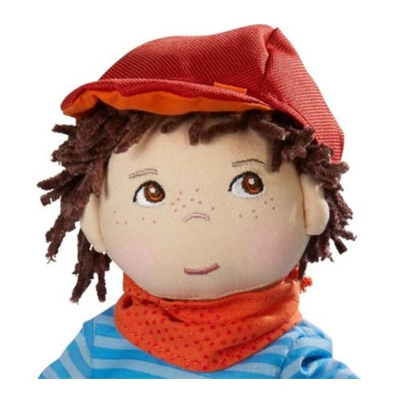 HABA Graham 12" Soft Boy Doll with Brown Hair, Brown Eyes Removable Clothing & Shoes, 2 of 8