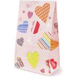 Juvale 36 Pack Valentines Day Treat Bags for Party Favors, Cute Heart Pattern Favor Goodie Gift Bags, 5x8.7x3 in