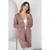 BLUEMING Womens Long Cardigan Slim Fit Open Front Sweater Ribbed Cuff Coat Knit Outwear Long Cardigan Shirts - 4 of 4
