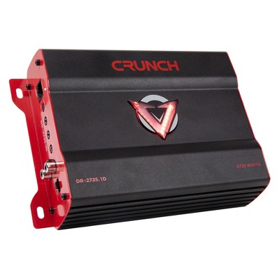 Crunch 2725W Mono block Subwoofer Car Audio Amplifier with Adjustable Crossovers, Bass Remote, LED VU-Meter, QTD Cooling and PWM Power Supply