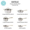 Martha Stewart Castelle 10 Piece Stainless Steel Induction Safe Pots and Pans Non-Toxic Kitchen Cookware Set - 2 of 4