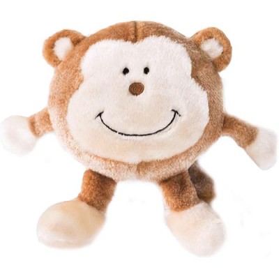 ZippyPaws Brainey Squeaky Plush Dog Toy Monkey