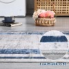 2x6 Modern Runner Rug – Washable Distressed Non-Slip Low Pile Soft Kitchen Hallway Carpet, Stain-Resistant Foldable Indoor Accent, Navy Blue - 3 of 4