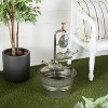 28" x 15" Farmhouse Galvanized Iron Fountain, Rustic Gray - Olivia & May: Wheel Handle Design, Freestanding - 2 of 4