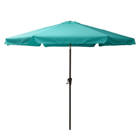 10' X 10' Tilting Market Patio Umbrella With Side Flaps Turquoise Blue ...