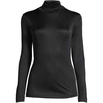 Warm Essentials By Cuddl Duds Women's Textured Fleece Thermal V-neck Top -  Black Xl : Target