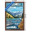Trends International Lantern Press - Glacier National Park, Avalanche Lake Framed Wall Poster Prints - 3 of 4