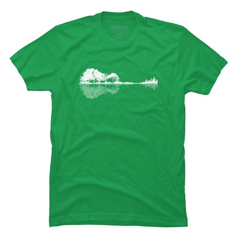 Men's Design By Humans Nature Guitar By Maryedenoa T-Shirt - Kelly Green -  Large