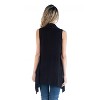 24seven Comfort Apparel Draped Open Front Cardigan Vest - 2 of 3