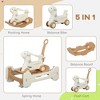 5 in 1 Kids Rocking Horse with Detachable Base, Safety Guardrails, Footrests, Push Handle for Ages 1-6 - 4 of 4