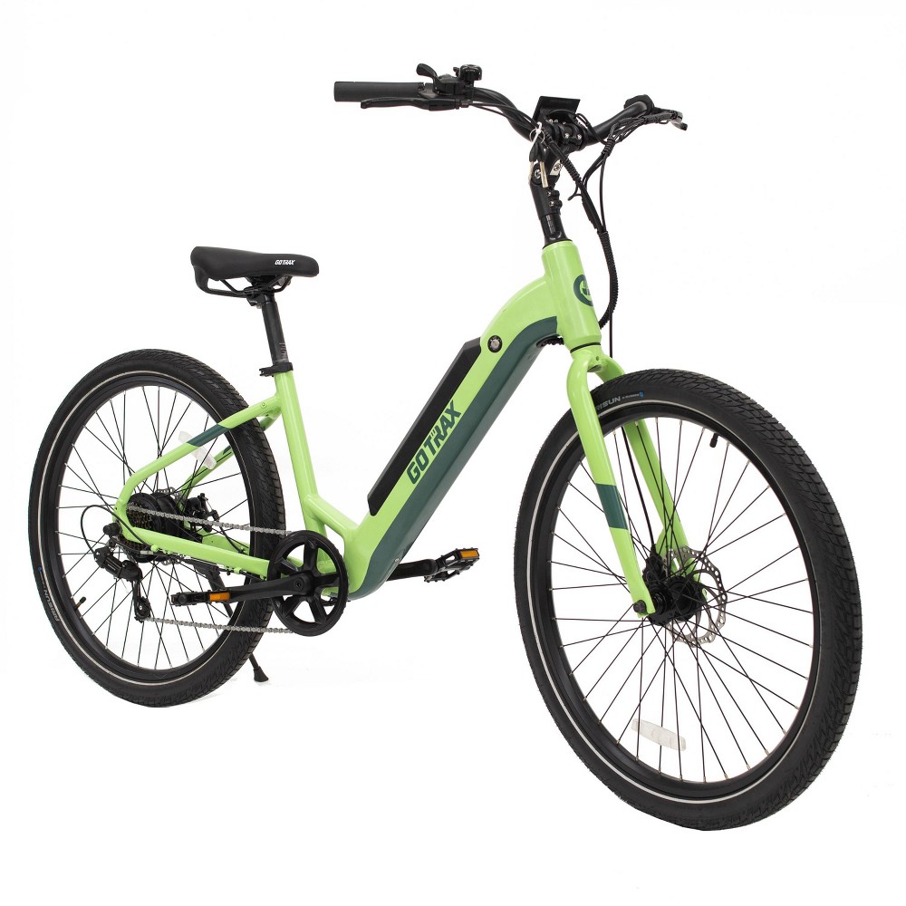 Photos - Bike GOTRAX Adult Transit 27.5" Step Through Electric Hybrid  - Green