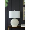 16"x23.3" Textured Ceramic Shade with Table Lamp White - A&B Home - 4 of 4