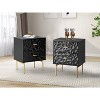 Viviano 25.2'' Tall 2-Drawer Nightstand with two drawers and metal Legs Set of 2|Karat Home - image 2 of 4