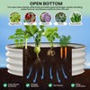 ODK Raised Garden Beds Outdoor, 2 Pack Galvanized Raised Garden Bed for Gardening, Round Metal Planter Box for Planting Plants Vegetables and Flower - 3 of 4