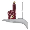Old World Christmas Blown Glass Ornament for Christmas Tree, Washington Commanders Foam Finger - 4 of 4