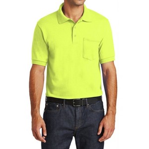 Mafoose Men's Short Sleeve Core Blend Jersey Knit Left Pocket Polo T-Shirt - 1 of 4
